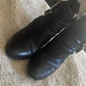 Michael Kors Black Leather Ankle Boots